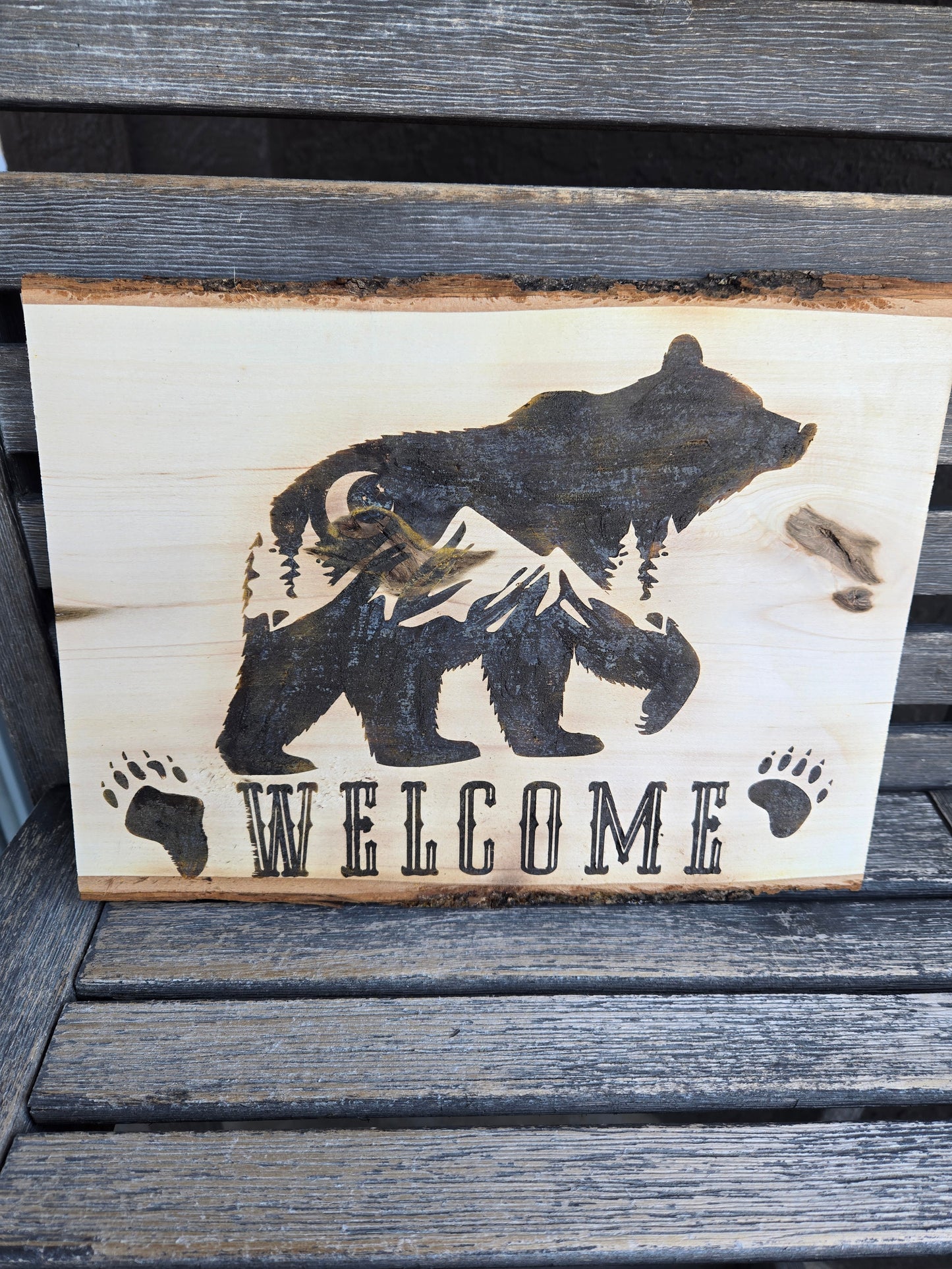 Welcome Wildlife Wood Burnt Signs