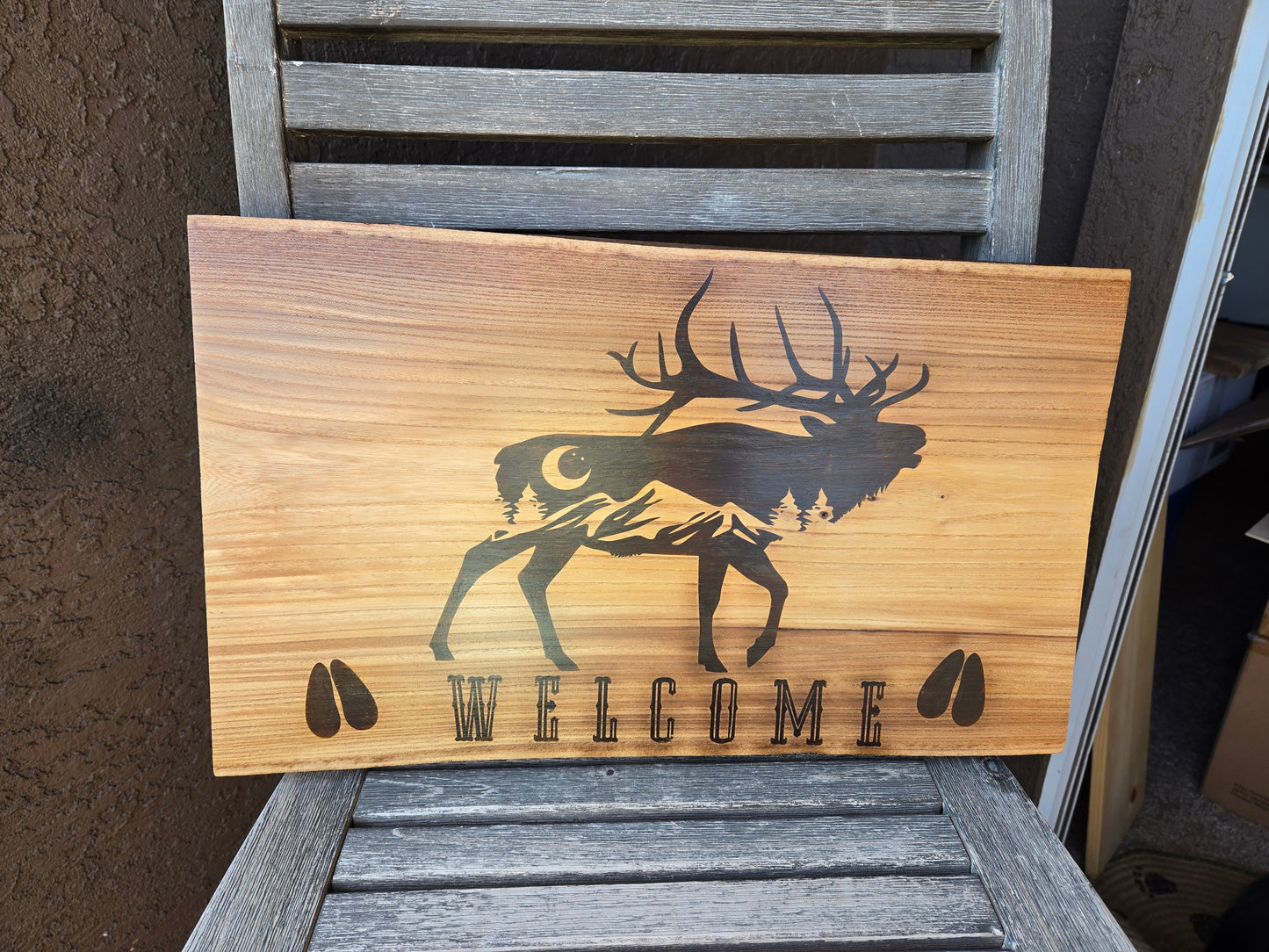 Welcome Wildlife Wood Burnt Signs
