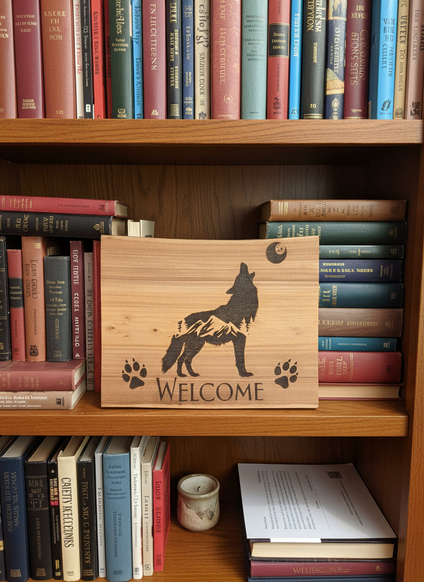 Welcome Wildlife Wood Burnt Signs