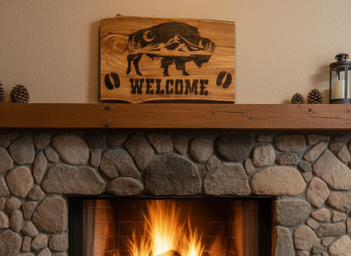 Welcome Wildlife Wood Burnt Signs