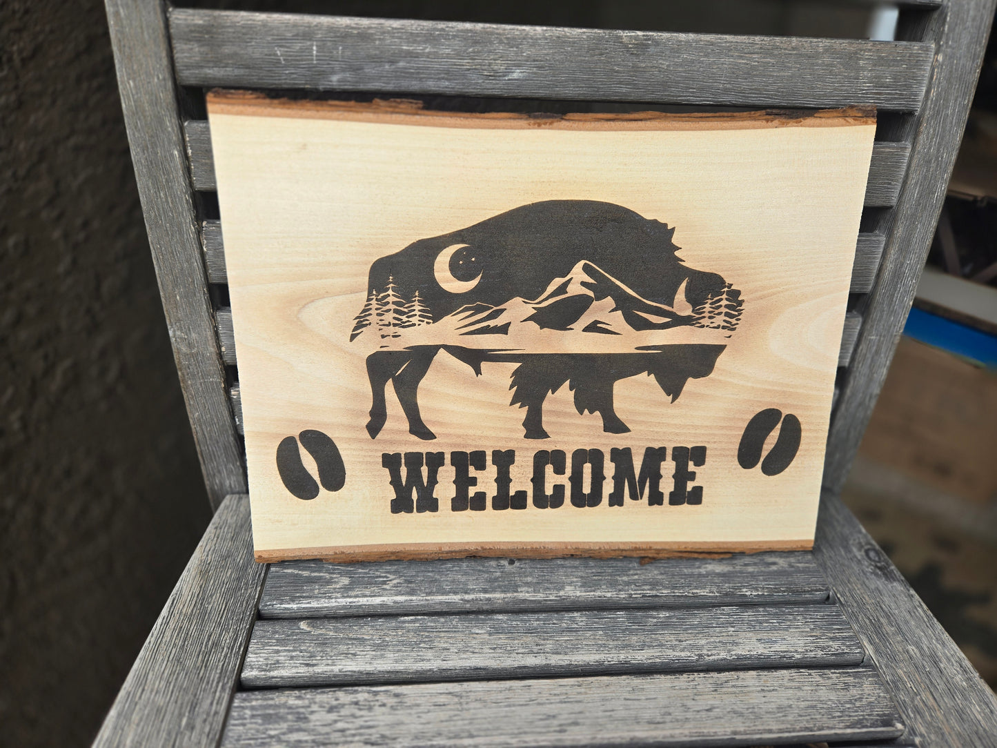Welcome Wildlife Wood Burnt Signs