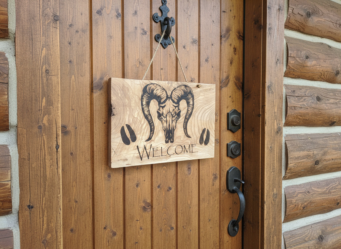 Welcome Wildlife Wood Burnt Signs