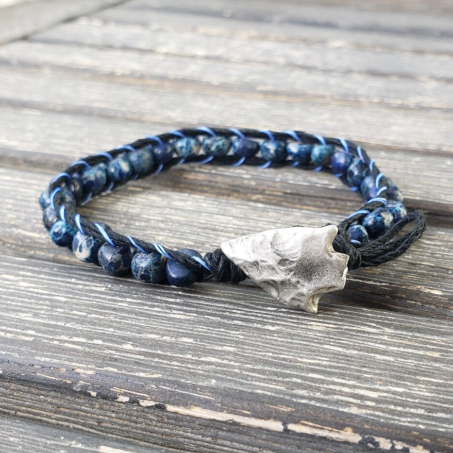 Men's single wrap Gemstone Braclete | Elevated Elements 5280
