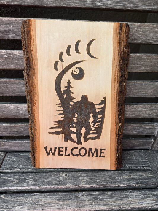 Yeti Welcome Wood Sign