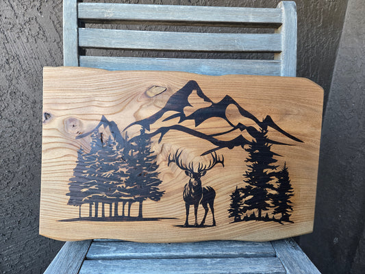 Elk Wood Wall Art
