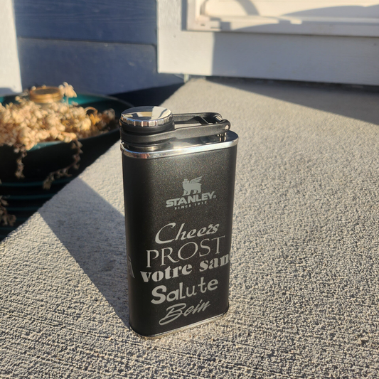 Stanley Flask Cheers in Multiple Languages | Elevated Elements 5280